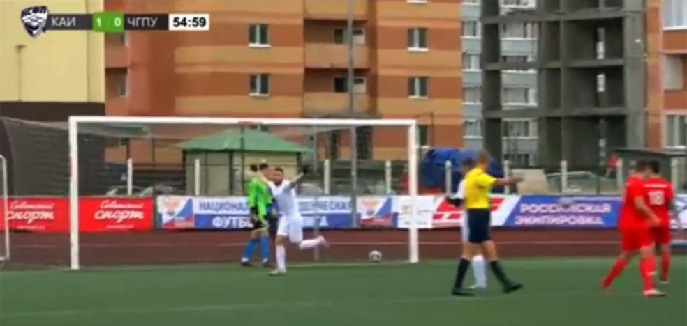 El espectacular penalti de un futbolista del Rubin Kazán