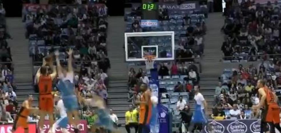 Vídeo | El triple ganador de Van Rossom en el último segundo del Obradoiro-Valencia Basket