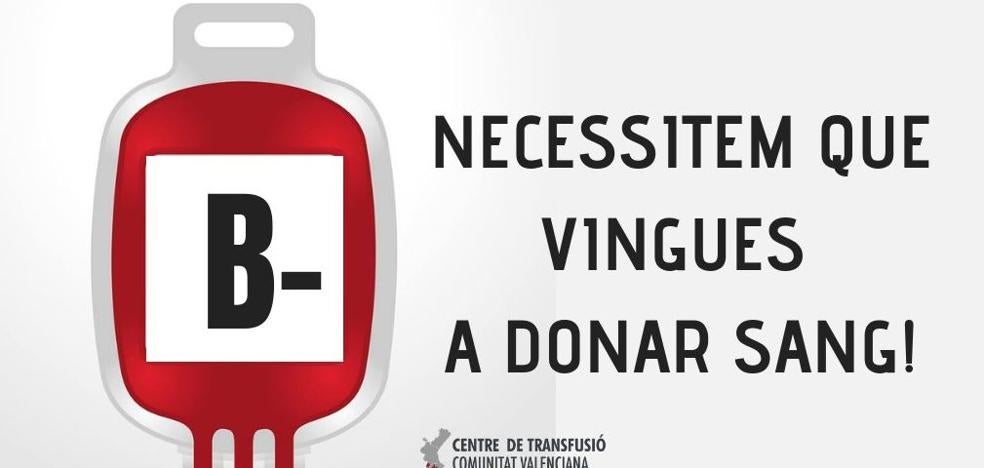 Sanidad pide con urgencia donar sangre del grupo B negativo hoy al estar las reservas en nivel crítico