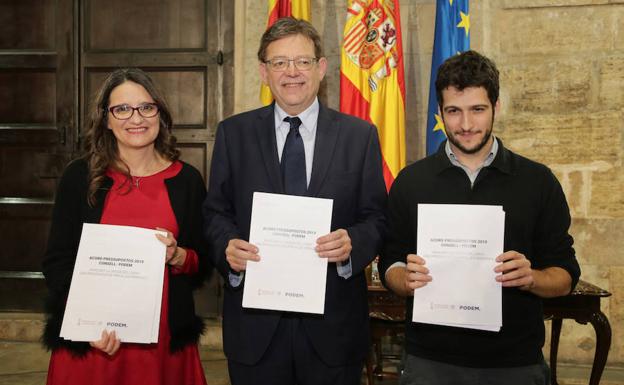 Puig y Oltra logran el beneplácito de Podemos para los presupuestos de la Generalitat de 2019