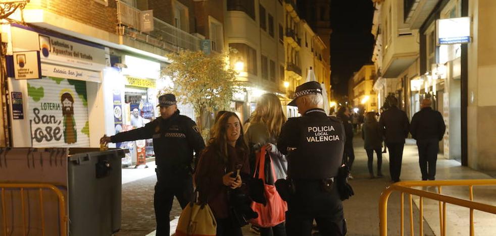 Ocho reyertas en la noche de Halloween en Valencia y 28 actas policiales por botellón