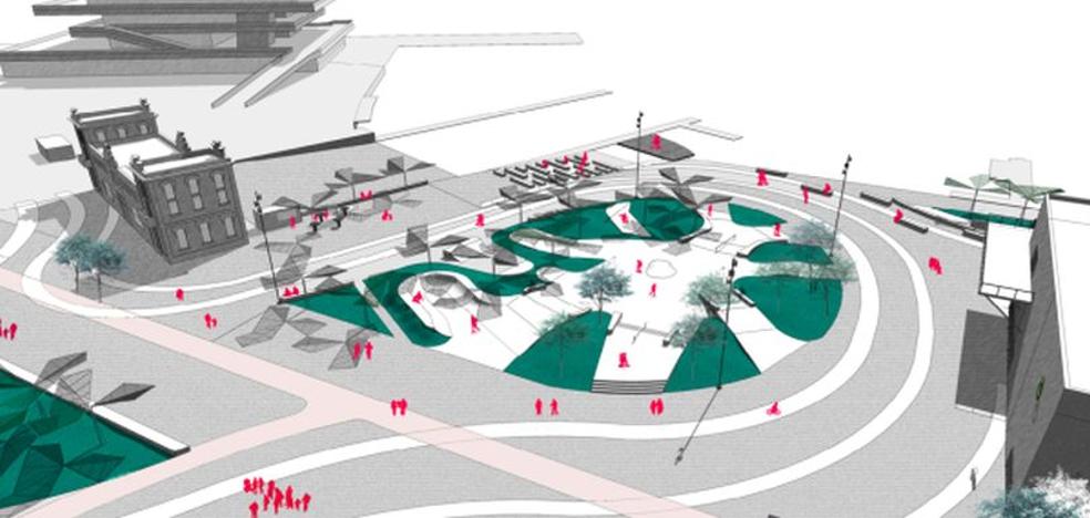 La pista de patinaje para la Marina, con jardín y mirador