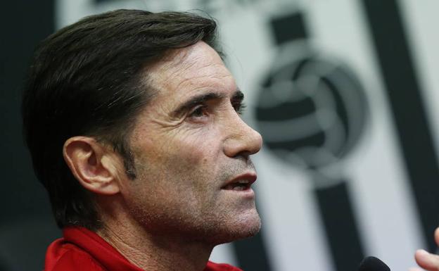 Marcelino: «Sólo percibo el apoyo del club. Yo estoy igual de fuerte»