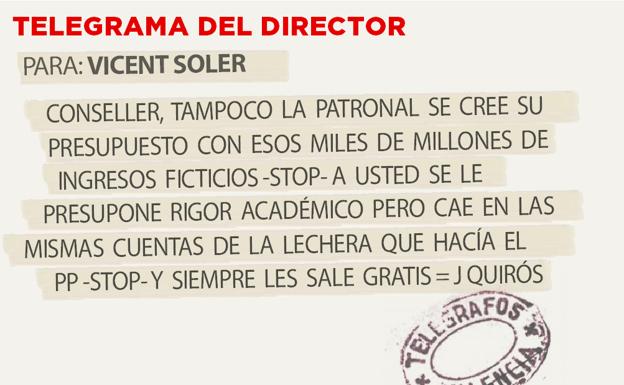 Telegrama para Vicent Soler