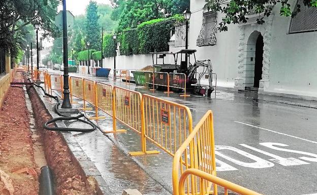 Reforma de aceras en la avenida Blasco Ibáñez