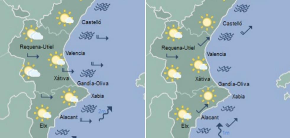 Previsión del tiempo cada hora en Valencia, Torrent, Gandia, Sagunto, Paterna y otras ciudades
