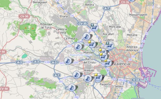 Atascos en las principales autovías alrededor de Valencia