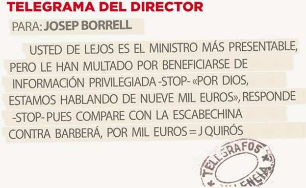 Telegrama para Josep Borrell