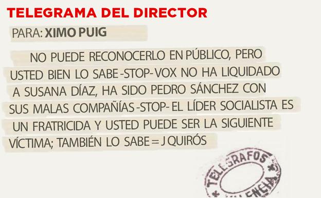 Telegrama para Ximo Puig