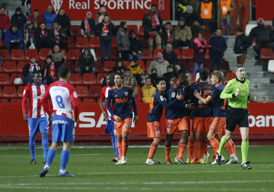 Fotos del Sporting-Valencia CF de Copa del Rey