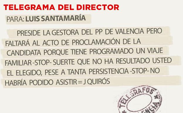 Telegrama para Luis santamaría