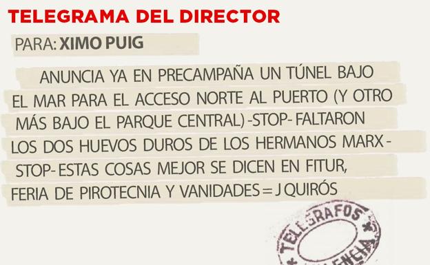 Telegrama para Ximo Puig