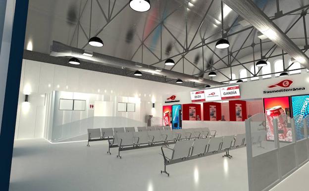 Un tinglado del puerto de Gandia albergará la nueva terminal de pasajeros de Trasmediterránea