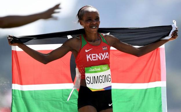 Jemima Sumgong, campeona olímpica de maratón, suspendida ocho años por mentir en un control