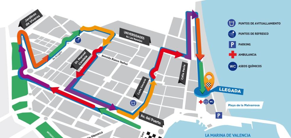 Recorrido de la 15K Valencia 2019 y dónde aparcar