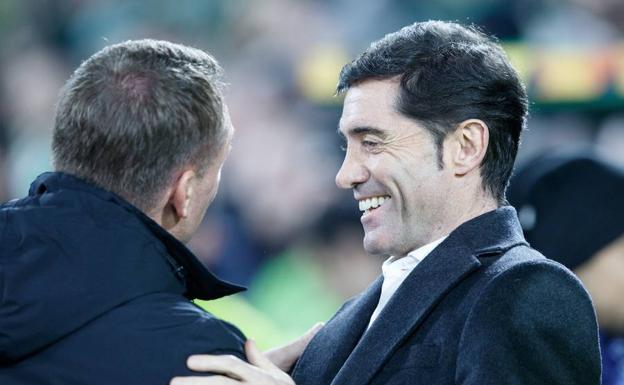 Alemany, Marcelino y Longoria, pasarela de satisfacción en la banda de Celtic Park