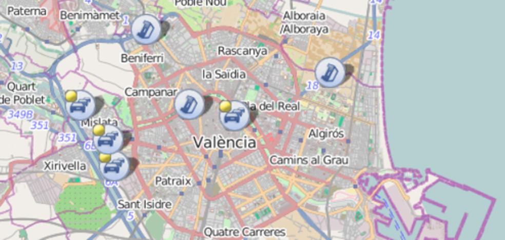 Atascos en el centro y en dos accesos a Valencia