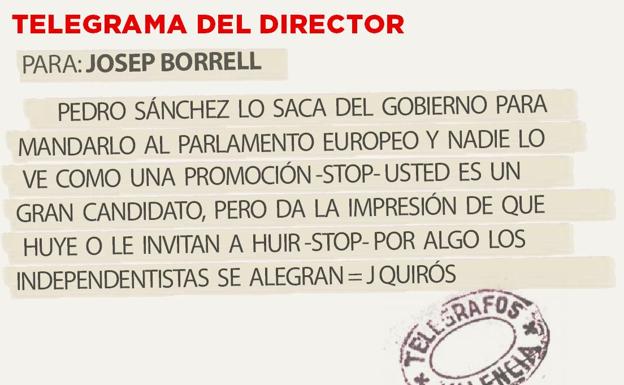 Telegrama para Josep Borrell