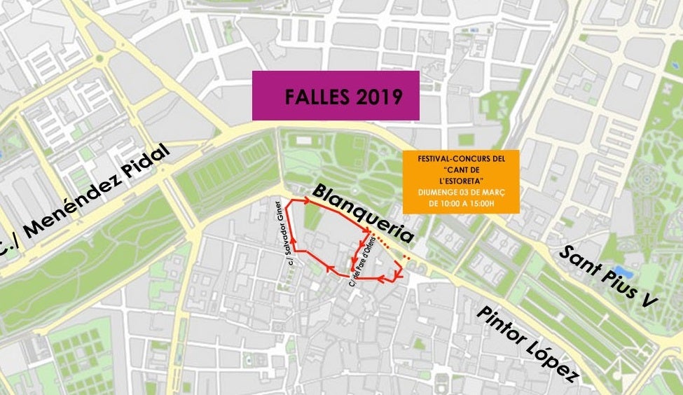 Cant de l'Estoreta 2019: horario, recorrido y calles cortadas