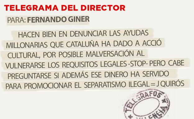 Telegrama para Fernando Giner