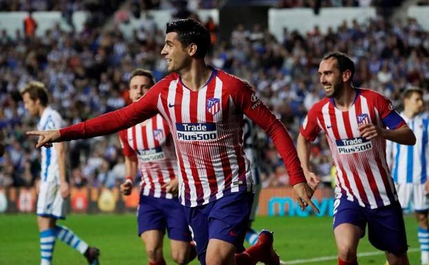 Morata mantiene al Atlético en cabeza