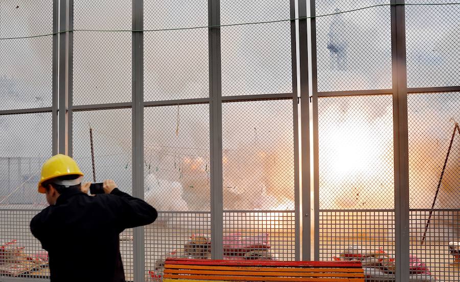Mascletà del 4 de marzo de las Fallas 2019. Pirotecnia Zaragozana