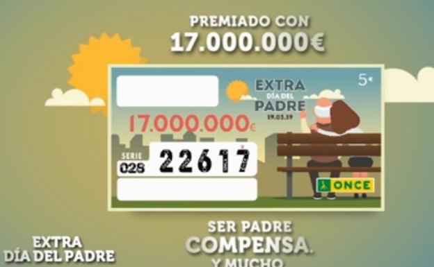 Número premiado del sorteo extra día del padre de la ONCE