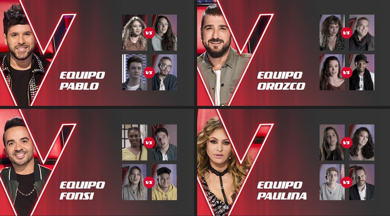 Los directos de La Voz 2019: los equipos, los duelos y el sistema de eliminación