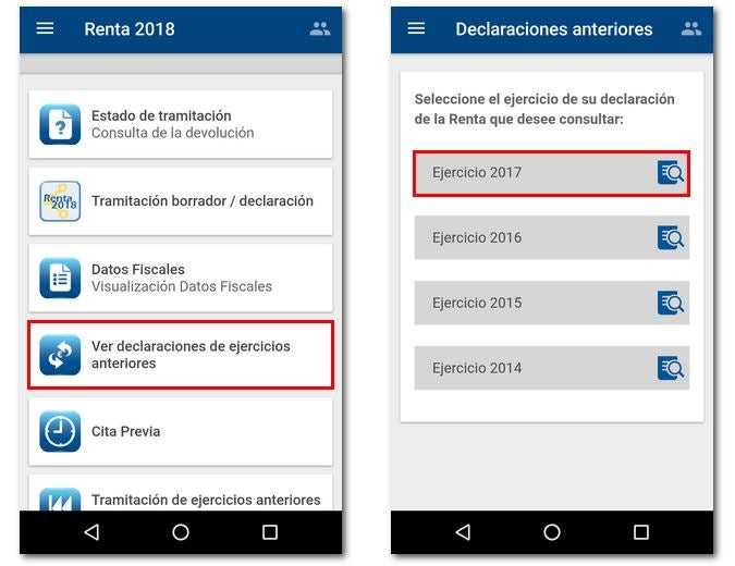 APP Renta 2018: cómo pedir los datos fiscales y presentar la declaración en un clic