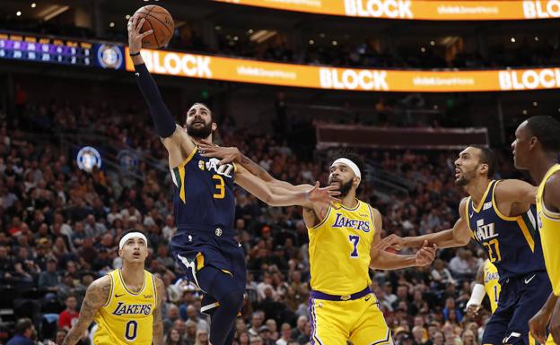 Ricky Rubio roza el 'doble-doble' y los Jazz los 'playoffs'