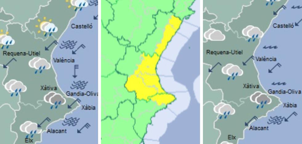 Lluvias, tormentas y frío en casi toda la Comunitat Valenciana