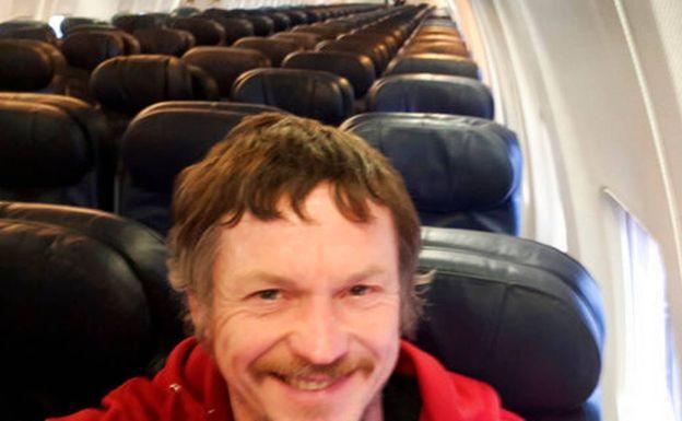 Un hombre viaja solo en un avión de 188 pasajeros