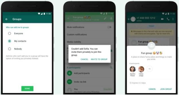 Cómo evitar que te incluyan en un grupo de WhatsApp