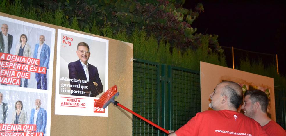 Arranca la campaña electoral: cenas de sobaquillo, música y pegada de carteles en Valencia