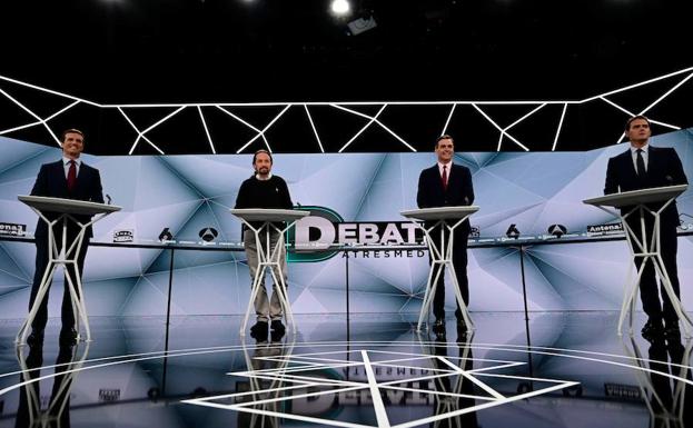 El debate electoral de Atresmedia roza los 9,5 millones de espectadores