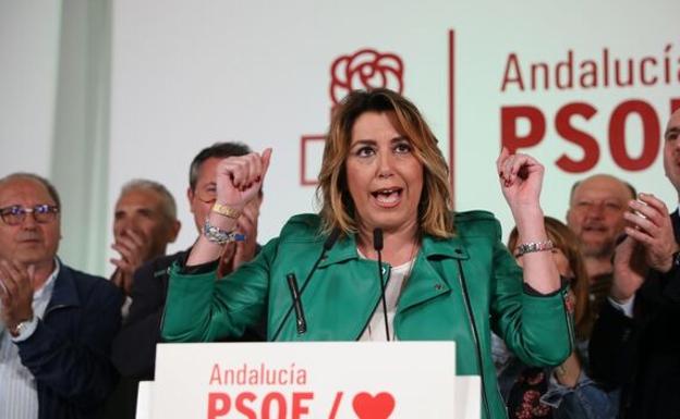 El PSOE andaluz asume el triunfo como un refuerzo de Susana Díaz