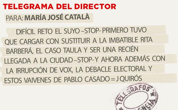 Telegrama para María José Català