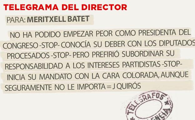 TELEGRAMA PARA MERITXELL BATET