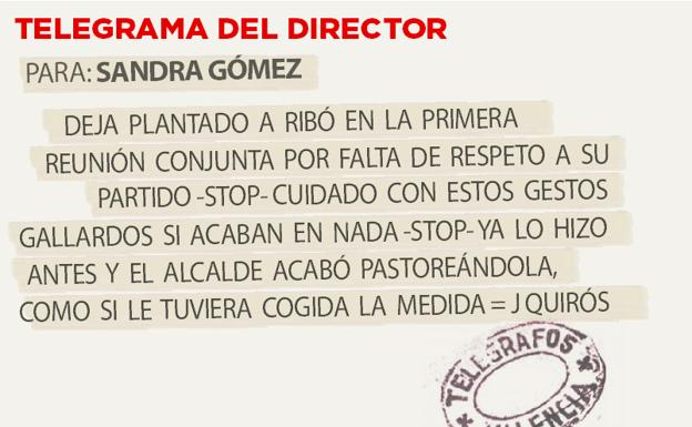 Telegrama para Sandra Gómez