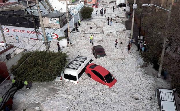 Una fuerte granizada en México provoca daños en más de 200 viviendas y deja increíbles imágenes