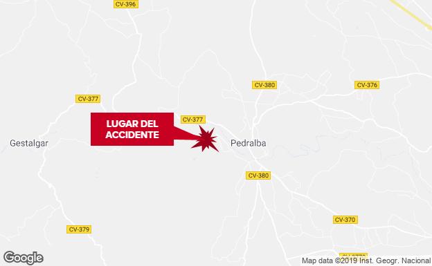 Un motorista fallece en Pedralba tras un accidente