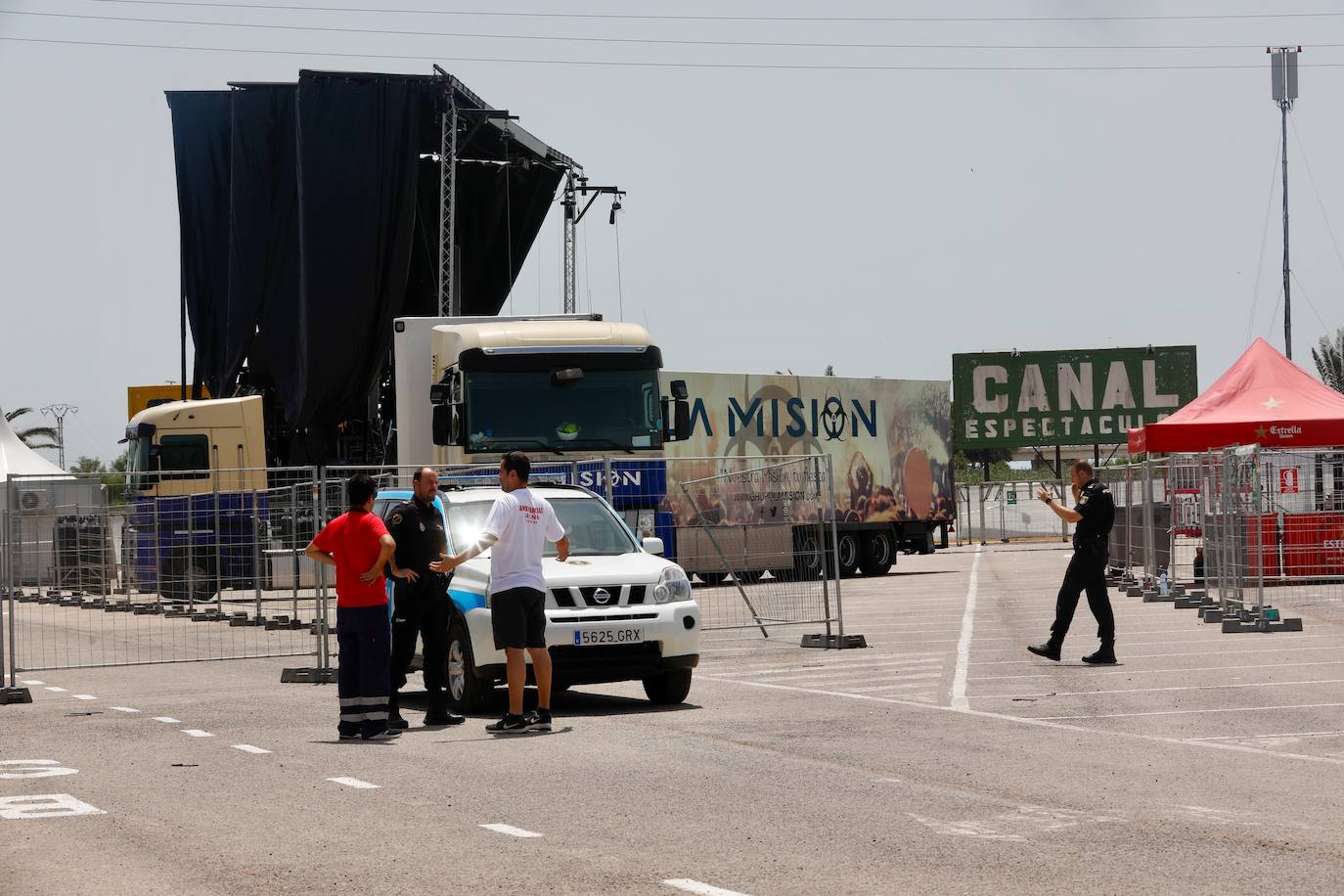 Preparativos del festival Marenostrum 2019