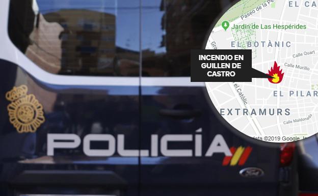 Una mujer quema el coche de un conocido en Valencia por no dejarle a dormir en el edificio