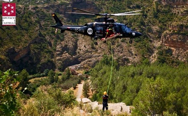 Herido un escalador al caer desde 15 metros cerca del castillo de Jérica