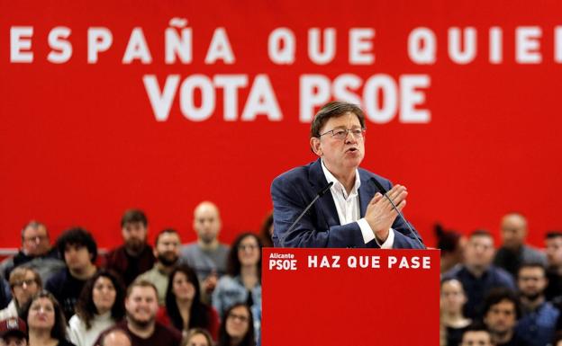 El PSOE ganaría las elecciones generales en la Comunitat Valenciana con el 36,2% de los votos, según el CIS
