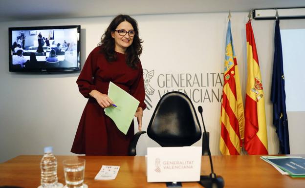 Oltra niega que se haya producido un cierre de los presupuestos y afirma que «no se ha dado ni pasará»