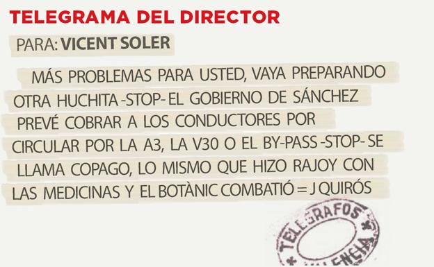 Telegrama para Vicent Soler