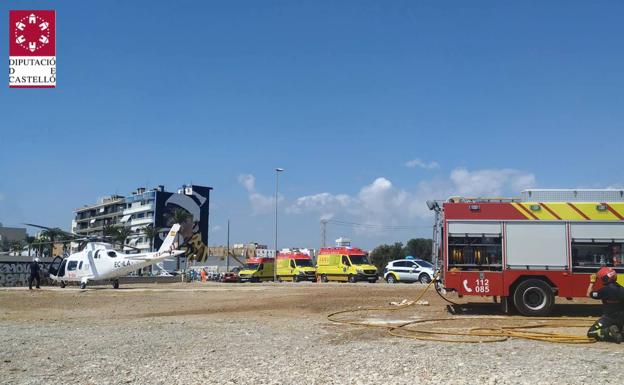 Seis heridos al arder una embarcación de recreo en Benicarló