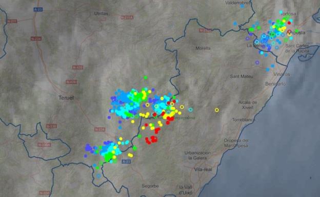 Caen 900 rayos en Castellón en un domingo de tormentas intensas con granizo