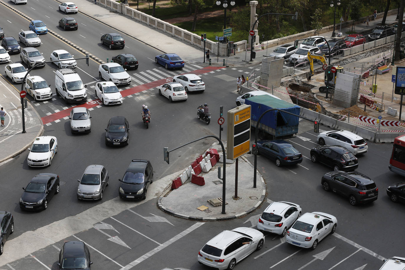 Atascos en Valencia tras la vuelta de las vacaciones